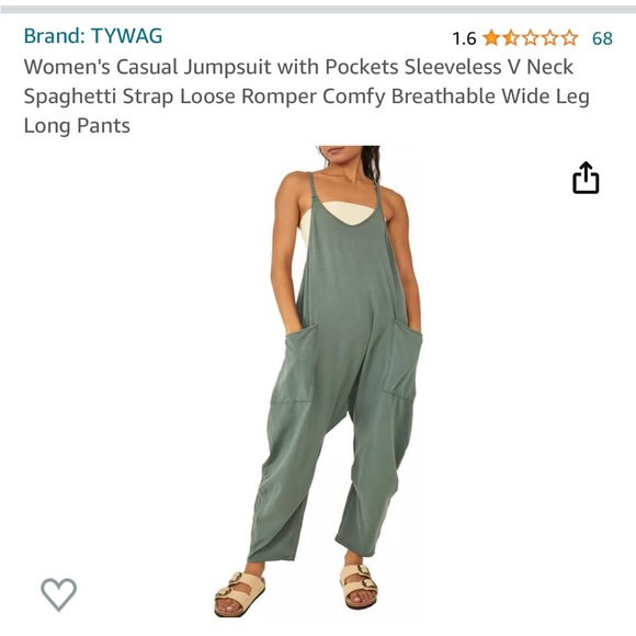 Amazon - Womens Jumpsuit - Size L - black and turquoise - Picture 3 of 10